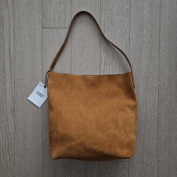 NWT! Mansur Gavriel Cuoio Everyday Cabas Suede Slouch Shoulder Bag Tote Boho - Picture 5 of 12